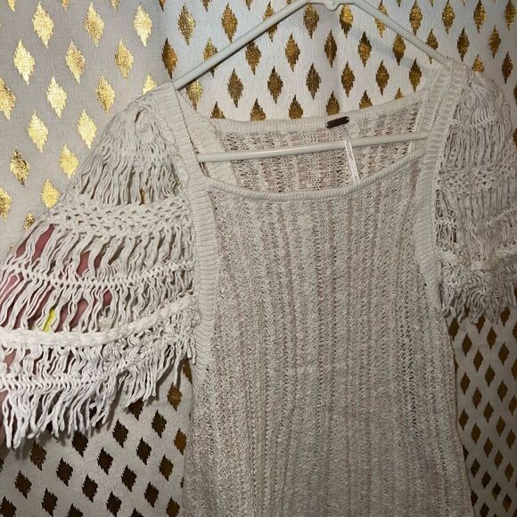 Free People Blackbird Macrame top Ivory comb size XS - Picture 4 of 7
